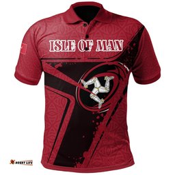 Custom Text Isle Of Man Rugby Personalised Polo Shirts - Isle Of Man Rugby - Amazing Aussie