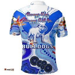 Canterbury-Bankstown Bulldogs Polo Shirt Naidoc Heal Country! Heal Our Nation - White - Amazing Aussie