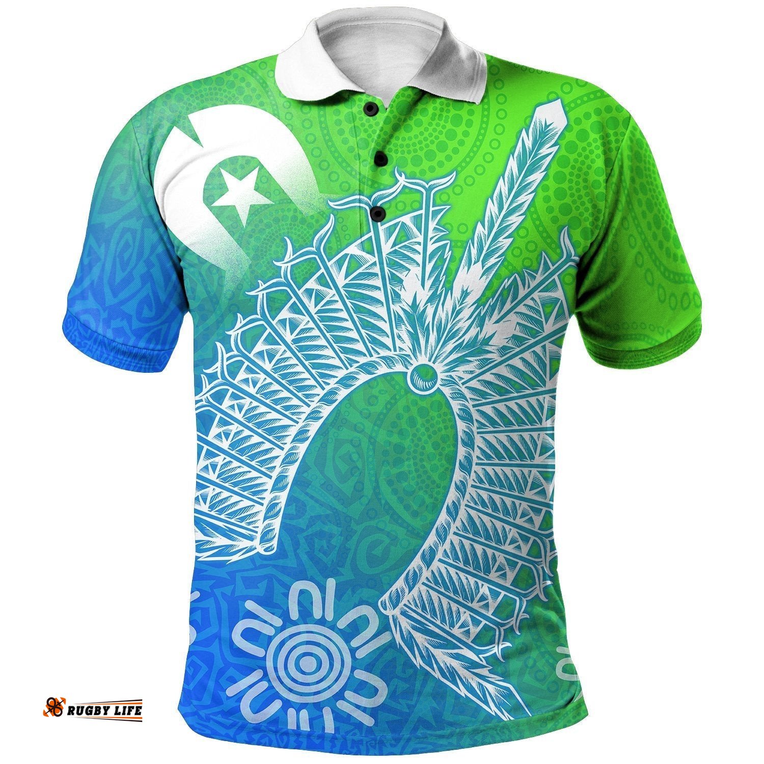 Aussie Aboriginal Polo Shirt Torres Strait Islander Ocean Style - Amazing Aussie