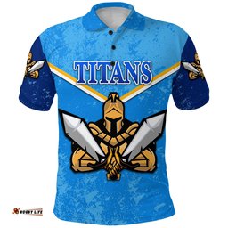 Gold Coast Titans Polo Shirt 2021 Gladiator Original Style NO.1 - Amazing Aussie