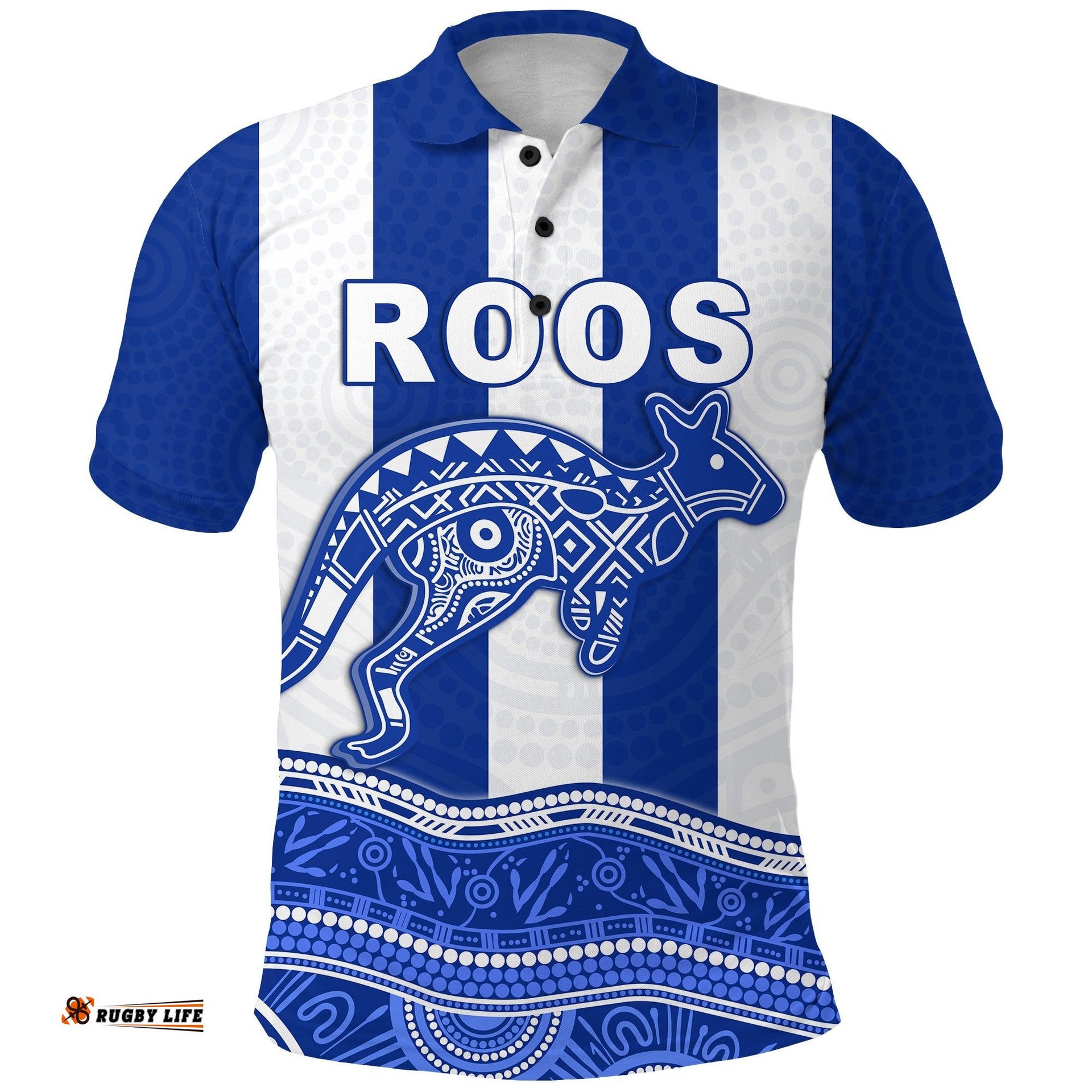 Roos Indigenous Polo Shirt North Melbourne Football - Amazing Aussie