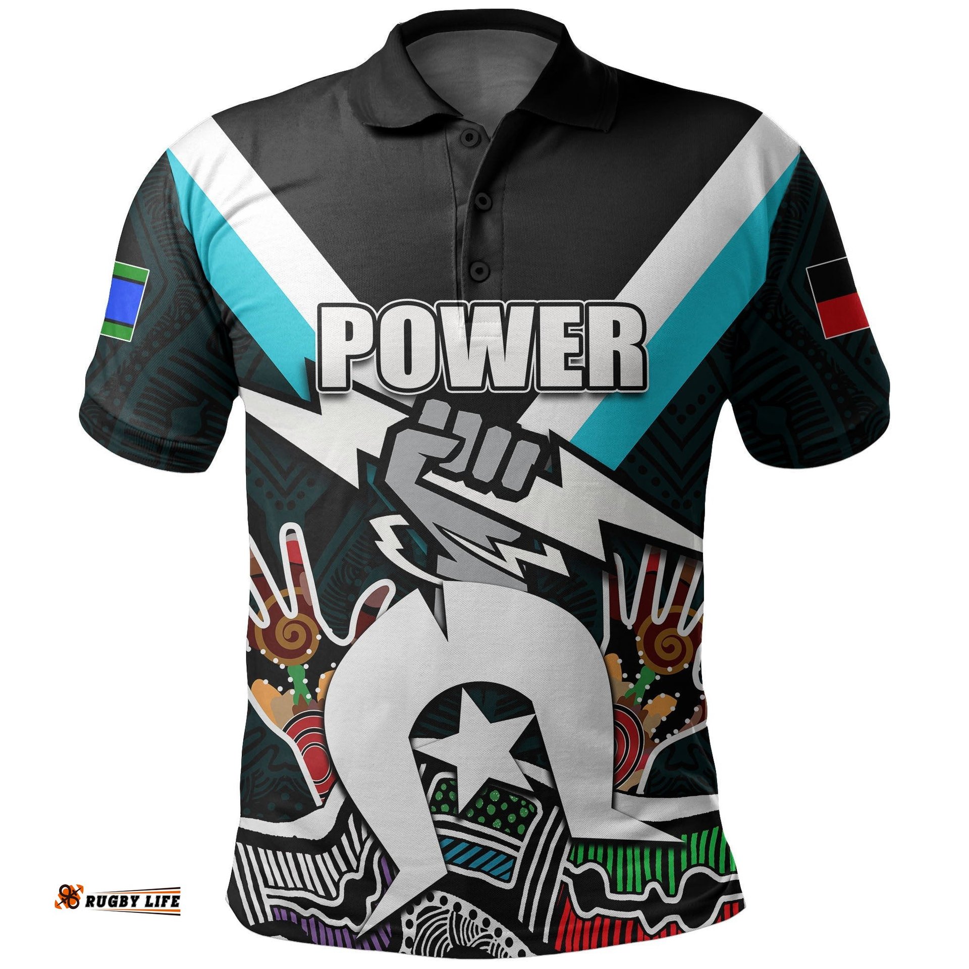 NAIDOC Port Adelaide Polo Shirt Torres Strait Islanders - Amazing Aussie