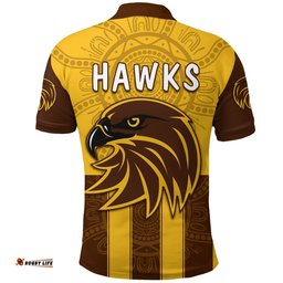 Custom Personalised Hawks Indigenous Polo Shirt Hawthorn Football - Amazing Aussie