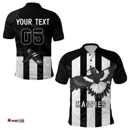 Custom Personalised Magpies Indigenous Polo Shirt 2021 Heroic - Custom Text and Number - Amazing Aussie