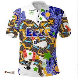 Eels Indigenous Polo Shirt Mix Star - Amazing Aussie