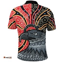 Custom Personalised Aboriginal Dot Polo Shirt Eagles Victory - Amazing Aussie