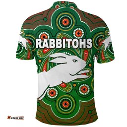 South Sydney Rabbitohs Polo Shirt 2021 Indigenous Vibes - Green - Amazing Aussie