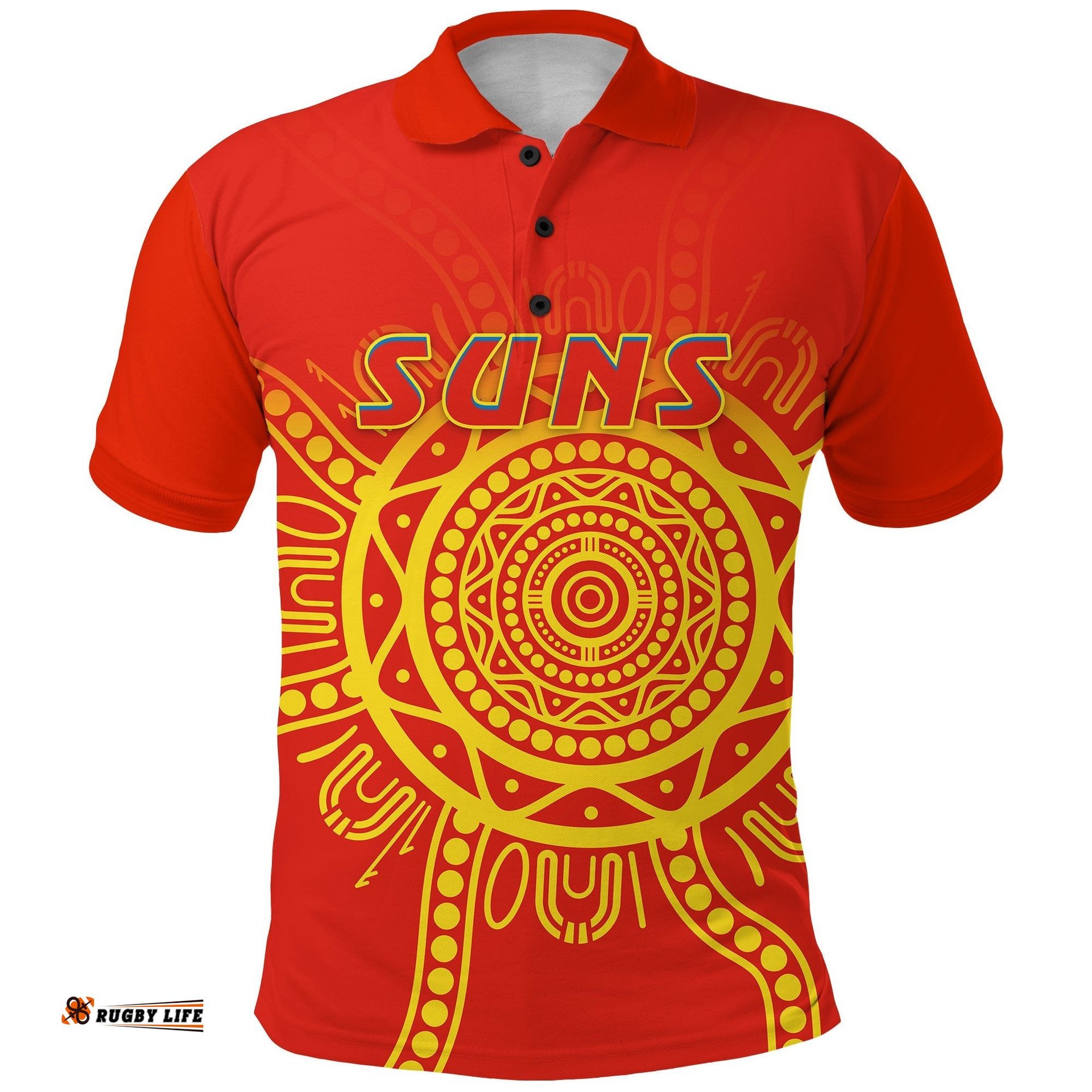 Suns Football Polo Shirt Simple Gold Coast - Amazing Aussie
