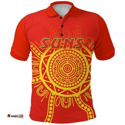 Suns Football Polo Shirt Simple Gold Coast - Amazing Aussie