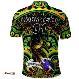 Custom Personalised Penrith Panthers Polo Shirt 2021 Indigenous Premiers - The King, Custom Text And Number - Amazing Aussie