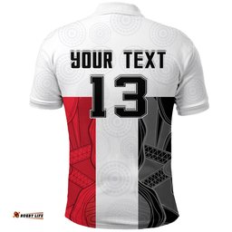 Custom Personalised Saints Football Polo Shirt St Kilda Indigenous - Custom Text and Number - Amazing Aussie