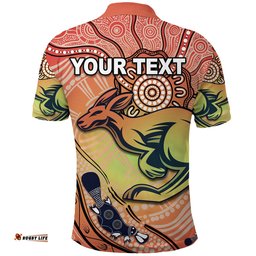 Custom Personalised Kangaroos Indigenous Polo Shirt Beautiful Life - Amazing Aussie