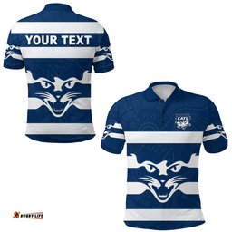 Custom Personalised Cats Energetic Polo Shirt Indigenous - Amazing Aussie