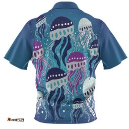 Amazing Aussie Australia Aboriginal Aboriginal Art Painting With Jellyfish Polo Shirt