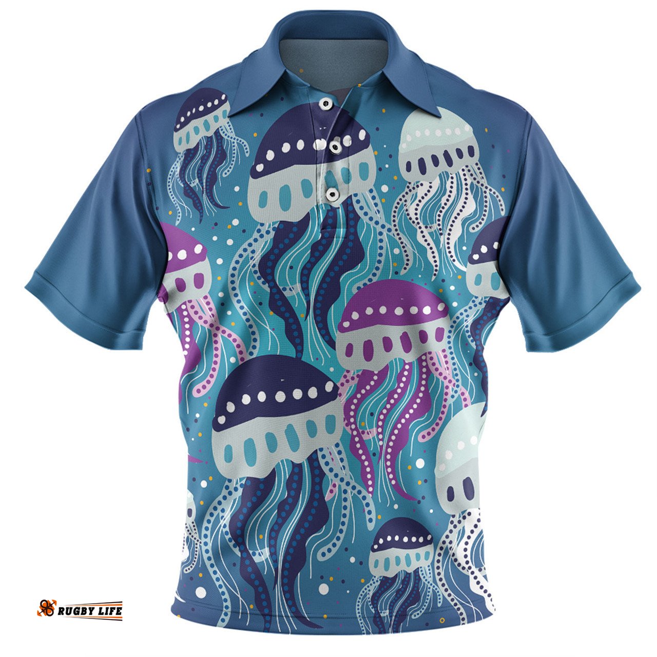 Amazing Aussie Australia Aboriginal Aboriginal Art Painting With Jellyfish Polo Shirt