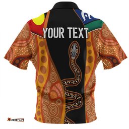 Amazing Aussie Australia Aboriginal Custom Indigenous Rainbow Serpent Inspired Polo Shirt