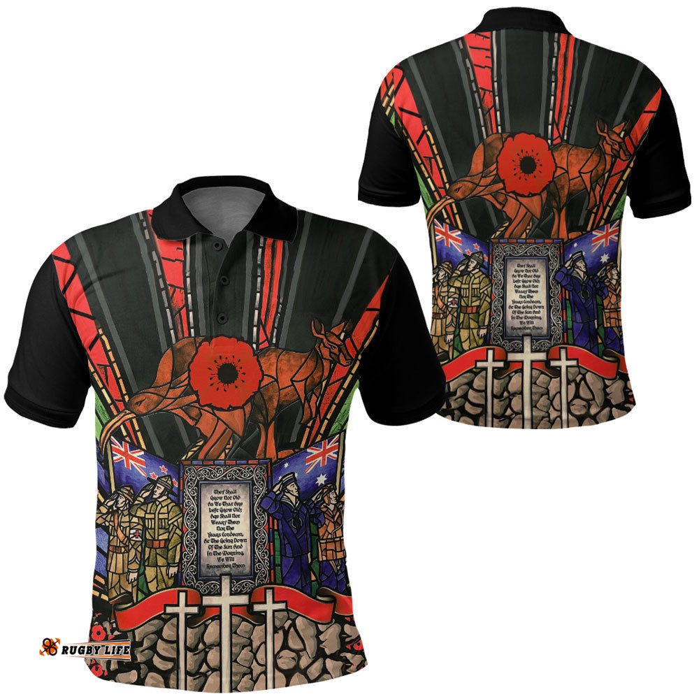 Vibe Hoodie Clothing - Anzac Day Lest We Forget Australia & New Zealand Polo Shirt - Amazing Aussie