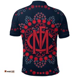 Custom Personalised Demons Football Polo Shirt Melbourne Indigenous - Amazing Aussie