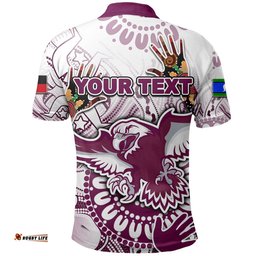 Custom PersonalisedNAIDOC Sea Eagles Polo Shirt NAIDOC Patterns - Amazing Aussie