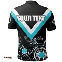 Custom Personalised Port Adelaide Polo Shirt Power Aboriginal Simple - Amazing Aussie