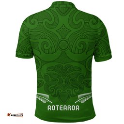 Maori 2021 Polo Shirt - Green Aotearoa Tattoo - Amazing Aussie