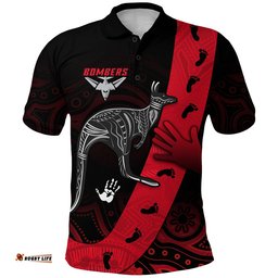 Custom Personalised Bombers Indigenous Polo Shirt - Custom Text and Number - Amazing Aussie