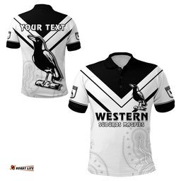 Custom Personalised The Magpies Indigenous Polo Shirt 1908 Western Suburbs - Amazing Aussie