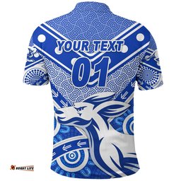 Custom Personalised South Alice Football Club Polo Shirt South Kangaroos Indigenous Version, Custom Text And Number - Amazing Aussie
