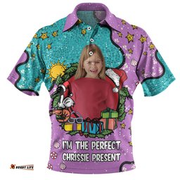 Amazing Aussie Australia Christmas Custom I'm the Perfect Present Purple Polo Shirt
