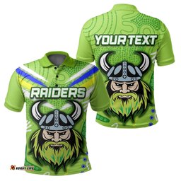 Custom Personalised Raiders Polo Shirt Aboriginal Simple - Amazing Aussie