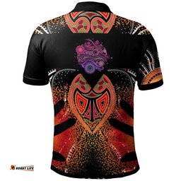 Aussie Aboriginal Polo Shirt With Turtle - Amazing Aussie