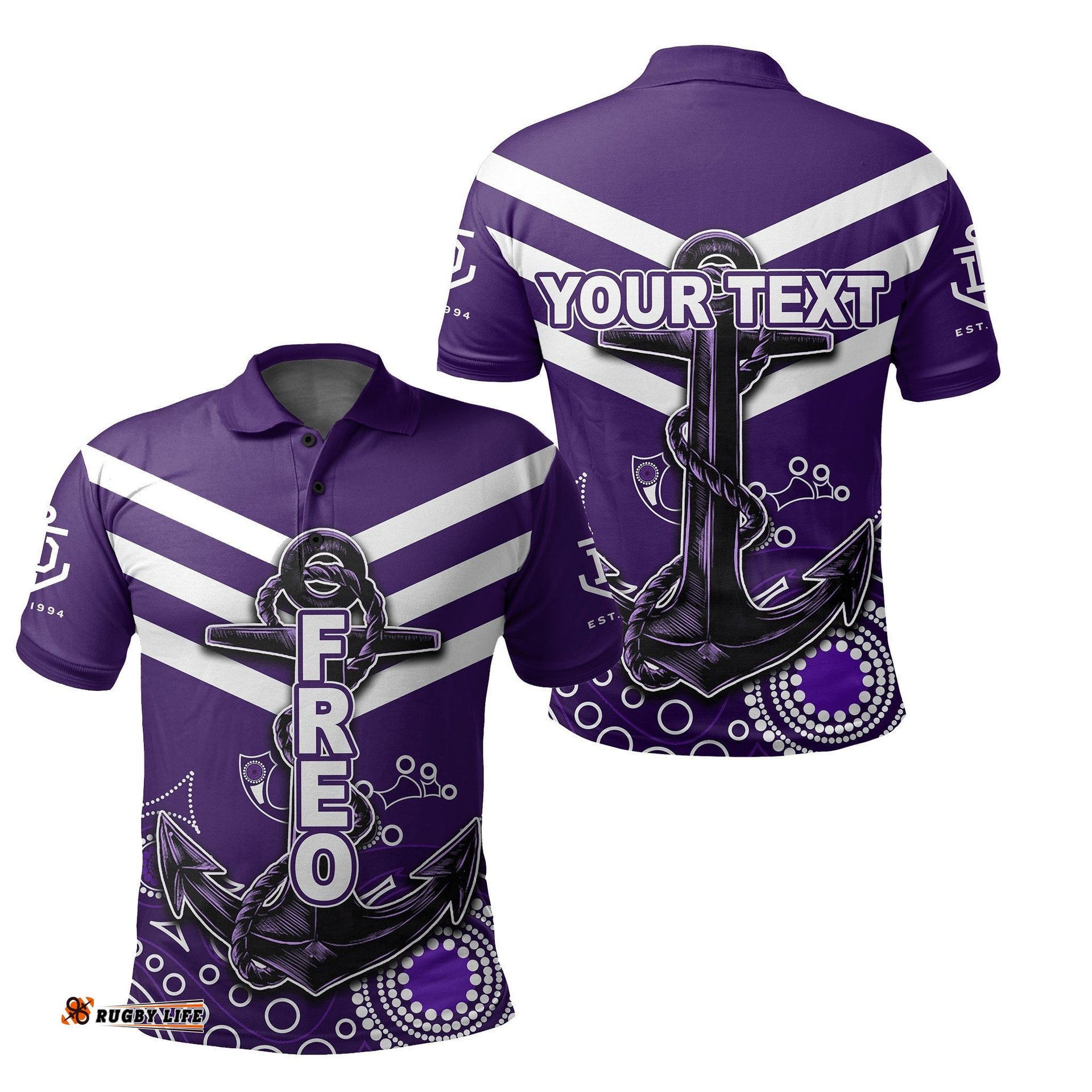 Custom Personalised Fremantle Polo Shirt Freo Aboriginal Simple Style - Amazing Aussie
