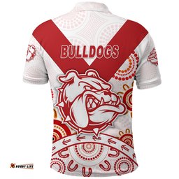 South Fremantle Football Club Polo Shirt Bulldogs Indigenous Version - White - Amazing Aussie