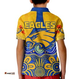 Eagles Anzac 2022 Polo Shirt West Coast Aboriginal Remember Them - Amazing Aussie