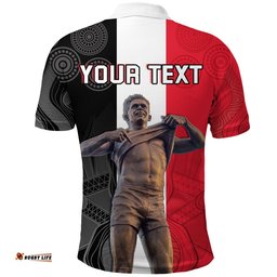 Custom Personalised Saints Football Polo Shirt Proud Nicky Winmar - Amazing Aussie