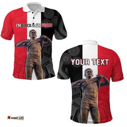 Custom Personalised Saints Football Polo Shirt Proud Nicky Winmar - Amazing Aussie