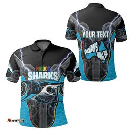 Custom Personalised Cronulla-Sutherland Sharks Polo Shirt NAIDOC Week Special Style - Amazing Aussie