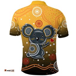 Custom Personalised Koala Indigenous Polo Shirt Aboriginal Aussie - Amazing Aussie