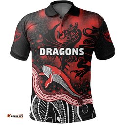 Custom Personalised Dragons Polo Shirt St. George Special Style - Amazing Aussie