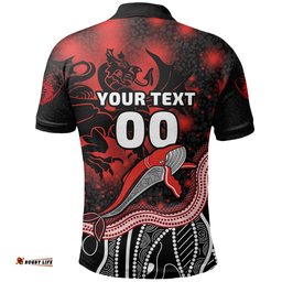 Custom Personalised Dragons Polo Shirt St. George Special Style - Amazing Aussie