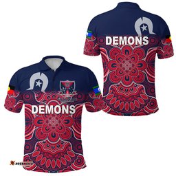 Melbourne Demons Indigenous Polo Shirt Football NAIDOC Week Style - Amazing Aussie