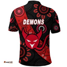 Perth Football Club Polo Shirt Demons Indigenous Version - Amazing Aussie