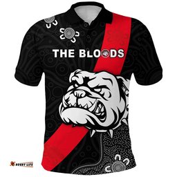 Custom Personalised West Football Club Polo Shirt - The Bloods Alice Springs - Custom Text and Number - Amazing Aussie