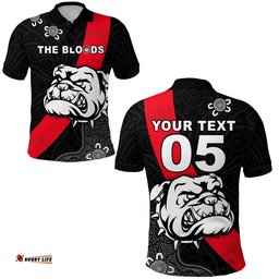 Custom Personalised West Football Club Polo Shirt - The Bloods Alice Springs - Custom Text and Number - Amazing Aussie