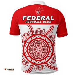 Federal Football Polo Shirt Indigenous Impressive - Amazing Aussie