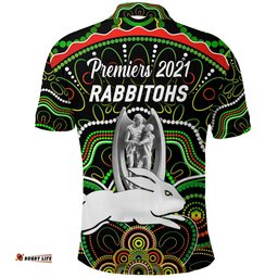 South Sydney Rabbitohs Polo Shirt 2021 Indigenous Premiers - Trophy - Black - Amazing Aussie