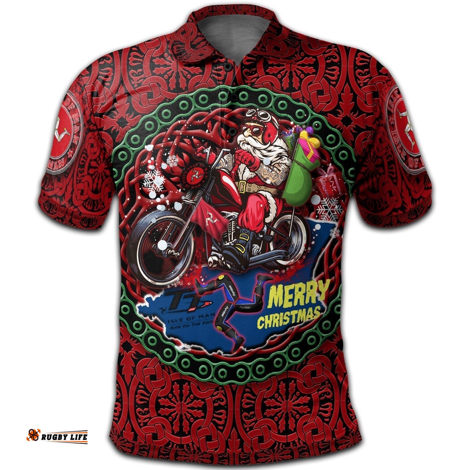 Isle of Man Tourist Trophy races Polo shirt - Merry Christmas Special Version - Amazing Aussie
