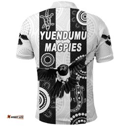 Yuendumu Magpies Football Club Polo Shirt Indigenous Version - Amazing Aussie