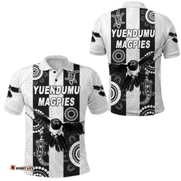 Yuendumu Magpies Football Club Polo Shirt Indigenous Version - Amazing Aussie
