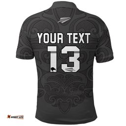 Custom Personalised Maori 2021 Polo Shirt - Aotearoa Tattoo - Custom Text and Number - Amazing Aussie